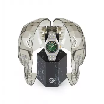 Philipp Plein Men's Watch PWPMA0224 43mm Black Dial Silicone Strap