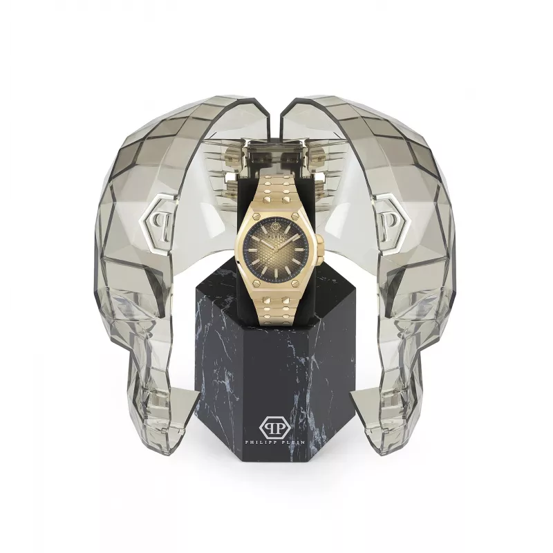 Philipp Plein Men's Watch PWPMA0324 43mm Black Skeleton Dial Silicone Strap