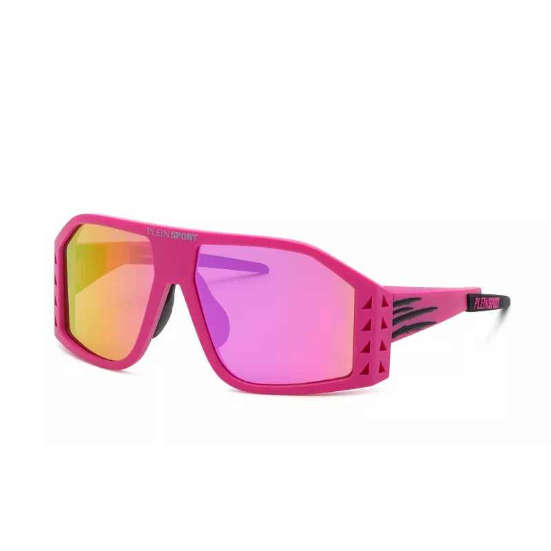 Philipp Plein Sport Men's Sunglasses SSP002616YLR - Black Rectangular Frame with Grey Lenses