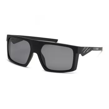 PHILIPP PLEIN SPORT Men's Sunglasses SSP009-58U28P - Rectangular Full Rim Frame, Grey Lenses, UV400 Protection
