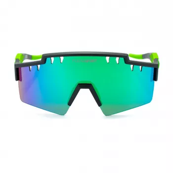 PHILIPP PLEIN SPORT SSP001-99U28V Men's Sunglasses - Black Frame, Grey Lens, Shield Style