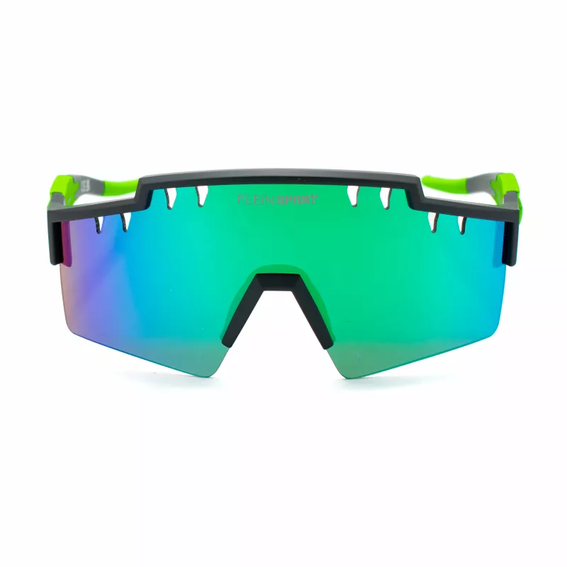 PHILIPP PLEIN SPORT SSP001-99U28V Men's Sunglasses - Black Frame, Grey Lens, Shield Style