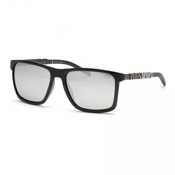 PHILIPP PLEIN SPORT SSP013-58Z42Z Men's Sunglasses - Black Acetate Frame, Grey Polycarbonate Lenses, 58/17/145 mm