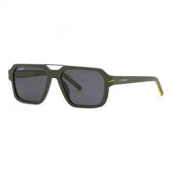 Philipp Plein Sport SSP036-57NVNP Men's Rectangular Sunglasses Navy Blue Smoke Grey 57/17/150 mm