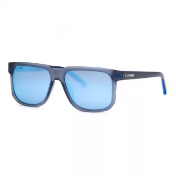 Philipp Plein Sport SSP037-59UA1P Men's Sunglasses - Shiny Black Acetate Frame, Smoke Polycarbonate Lenses, 59/16/150 mm