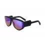 PHILIPP PLEIN SPP093M-703V Men's Square Pilot Sunglasses, Black Acetate Frame, Grey Polycarbonate Lenses, UV400 Protection, 65/16/145 mm
