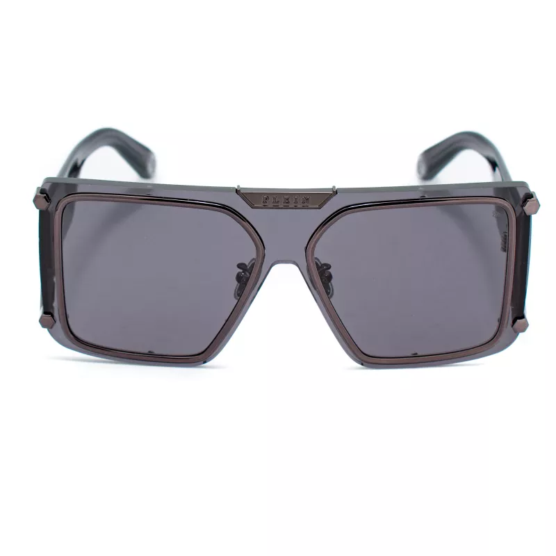 Philipp Plein SPP096M990I86 Men's Sunglasses Pilot Aviator Metal Black Grey Gradient UV400 99mm