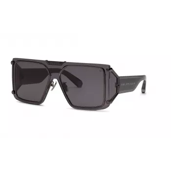 Philipp Plein SPP096M990I86 Men's Sunglasses Pilot Aviator Metal Black Grey Gradient UV400 99mm