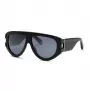 Philipp Plein SPP127M60700G Men's Sunglasses - Black Acetate Frame, Dark Grey Lenses, 60/13/145 mm