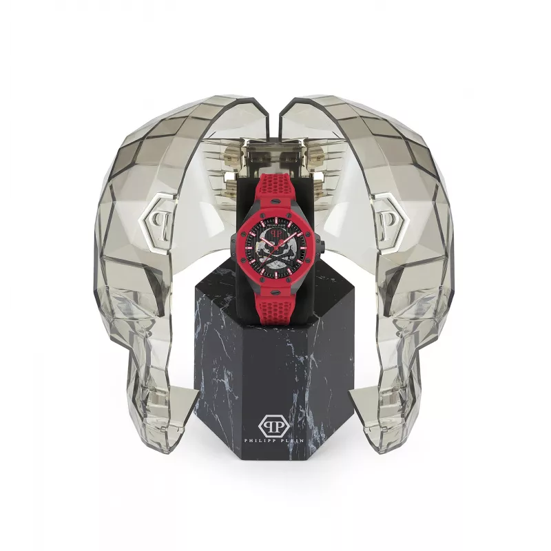 Philipp Plein The $kull King Men's Quartz Watch PWPFA0524 44 mm Black Silicone