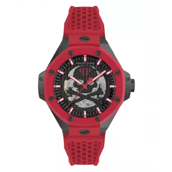 Philipp Plein The $kull King Men's Quartz Watch PWPFA0524 44 mm Black Silicone