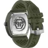 Philipp Plein The $kull Men's Watch PWVBA0223 44mm Stainless Steel Quartz Black Dial Silicone Strap