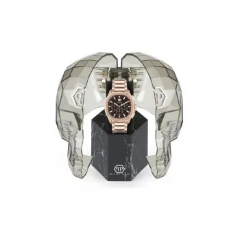 Philipp Plein The Skeleton Men's Quartz Watch PWSAA0623 44mm Black Silicone Strap