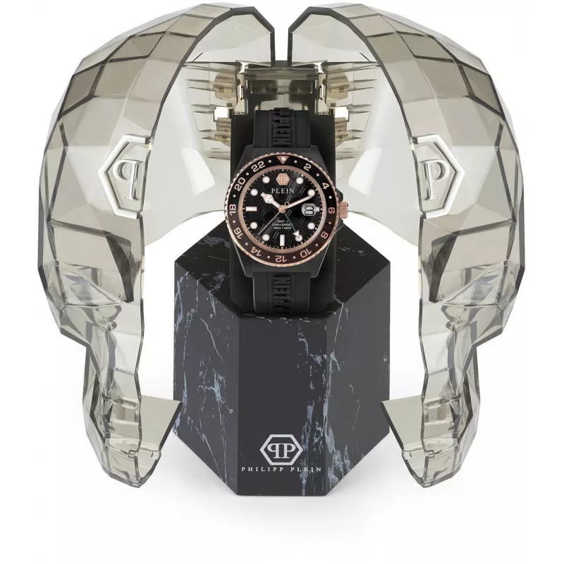 Philipp Plein The Skeleton Men's Quartz Watch PWYBA0823 44mm Black Silicone
