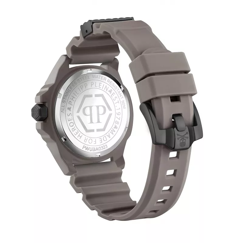 Philipp Plein The Skeleton Men's Watch PWUBA0323 44mm Black IP Stainless Steel Silicone