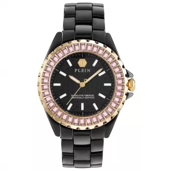 Philipp Plein The Skull Women's Quartz Watch 38mm Stainless Steel Black Silicone PWPPA0324