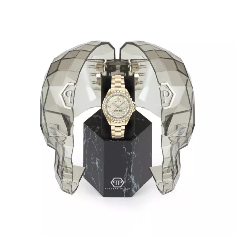 Philipp Plein Women's PWPOA0624 The G.O.A.T. Quartz Analog Watch 38 mm Rose Gold Tone