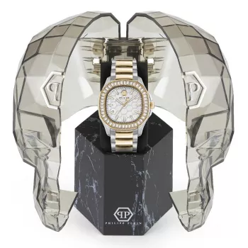 Philipp Plein Women's PWTAA0523 Automatic Skeleton Watch 38mm Rose Gold Tone Stainless Steel and Black Silicone