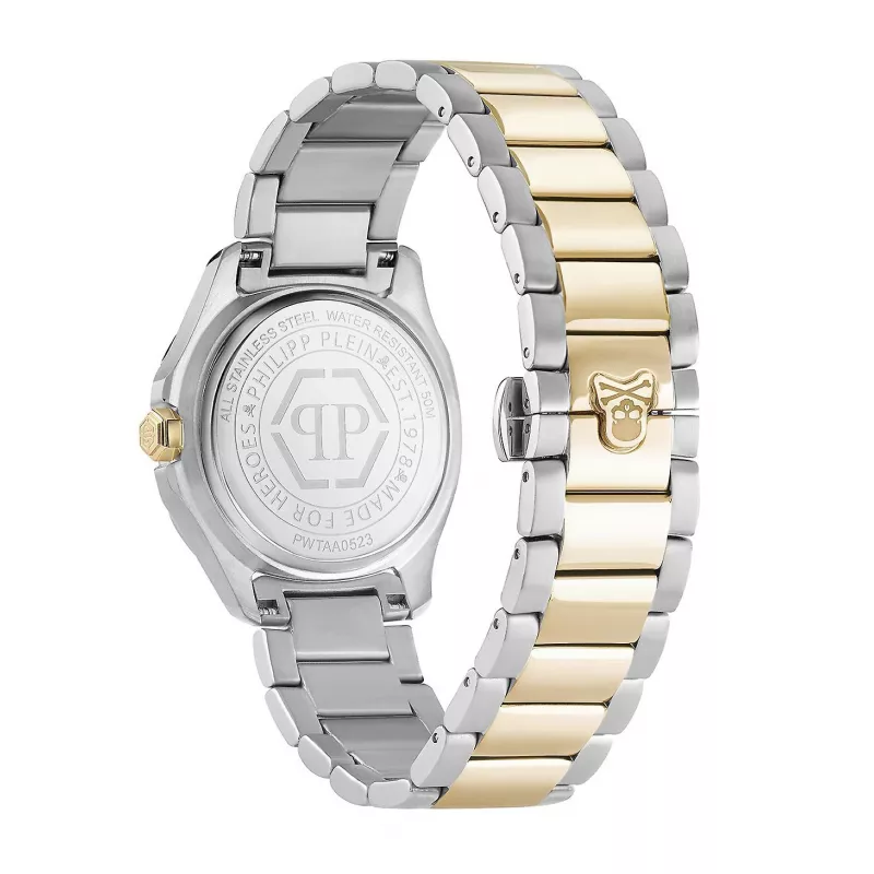 Philipp Plein Women's PWTAA0523 Automatic Skeleton Watch 38mm Rose Gold Tone Stainless Steel and Black Silicone