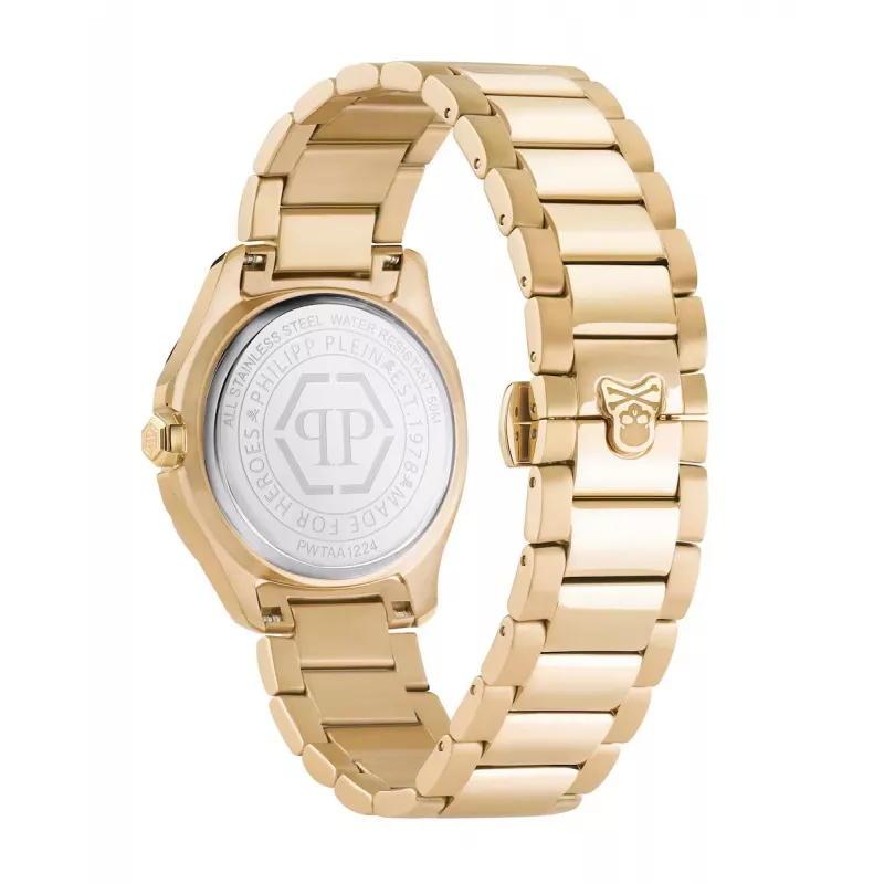 Philipp Plein Women's PWTAA1224 The G.O.A.T. Quartz Analog Watch 37mm Rose Gold Tone Stainless Steel