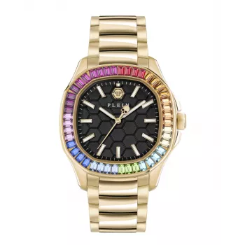Philipp Plein Women's PWTAA1224 The G.O.A.T. Quartz Analog Watch 37mm Rose Gold Tone Stainless Steel
