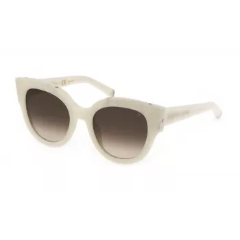 Philipp Plein Women's Sunglasses SPP026S5309YL Gold/Yellow Acetate Frame Brown Gradient Lens 53mm