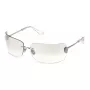 Philipp Plein Women's Sunglasses SPP027V95579X - Oversized Black Frame, Grey Lenses, UV400 Protection