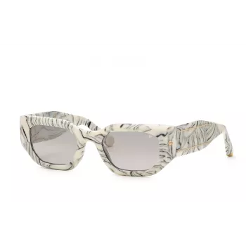 Philipp Plein Women's Sunglasses SPP066M5109YL - Black/Gold-Tone Frame, Grey Lenses, 51/21/135 mm
