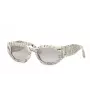 Philipp Plein Women's Sunglasses SPP066M5109YL - Black/Gold-Tone Frame, Grey Lenses, 51/21/135 mm