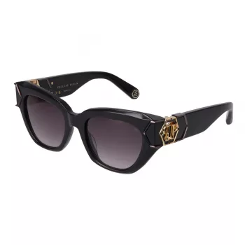 Philipp Plein Women's Sunglasses SPP140M510700 - Black Frame Grey Lens 51mm