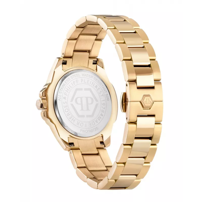 Philipp Plein Women's The $kull Quartz Watch 38mm Stainless Steel Black Dial Silicone Strap PWOFA0725