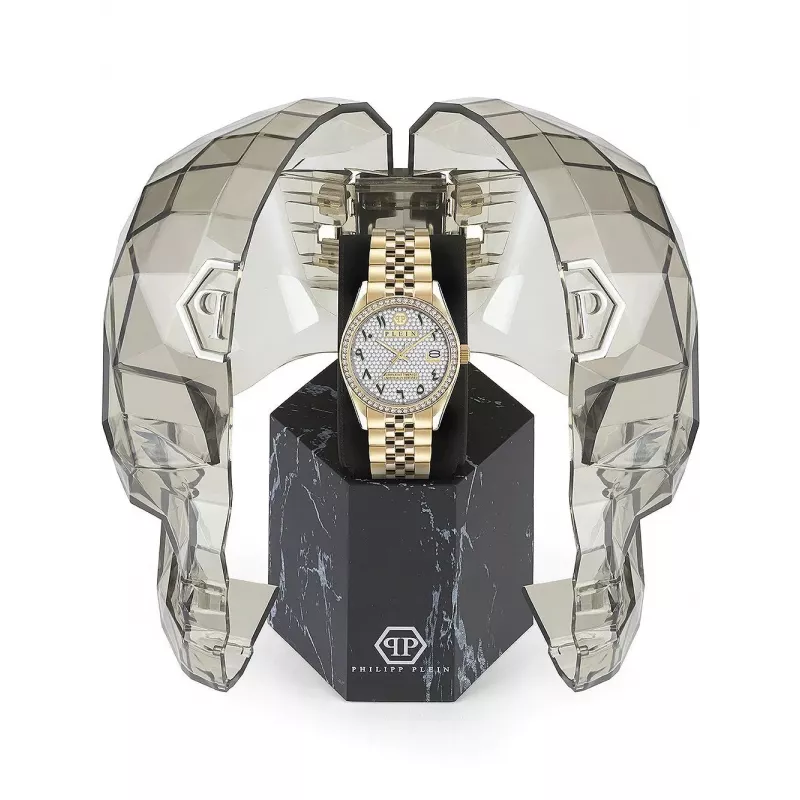 Philipp Plein Women's Watch PW2BA0223 38mm Rose Gold Tone Stainless Steel White Silicone