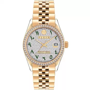 Philipp Plein Women's Watch PW2BA0223 38mm Rose Gold Tone Stainless Steel White Silicone