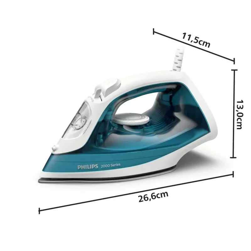 Philips 2000 series DST2010/20 Steam Iron, 2000 W, Non-Stick Soleplate, 200 ml Tank, Grey