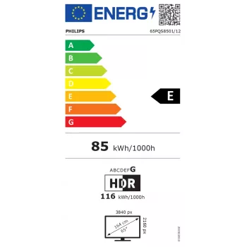 Philips 65PQS8501/12 65-inch QLED Ambilight Smart TV 4K UHD Titan OS Black