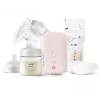 Philips AVENT SCF395 Electric Breast Pump - Single, Natural Motion Technology, 8 Stimulation & 16 Expression Levels, BPA-Free, Digital Display, Quiet