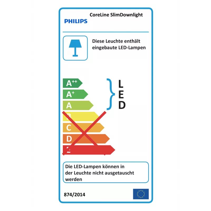 Philips CoreLine DN145B LED20S/840 LED Slim Downlight 2100lm 4000K DALI White