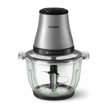 Philips Series 5000 Food Processor Chopper HR1504/00, 800 W, 2.1 L Bowl, White