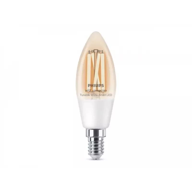 Philips Smart WFB 40W C35 E14 927-65 CL 1PF/6 Smart LED Bulb - 4.9W 470lm Tunable White E14 Candle Wi-Fi Bluetooth Dimmable