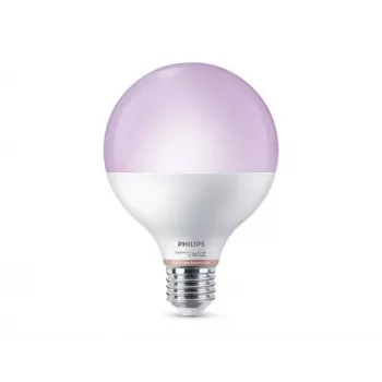 Philips Smart WFB 75W G95 E27 822-65 RGB 1PF/6 – 9W Smart LED Bulb, 1055lm, E27, RGB/Tunable White, Dimmable
