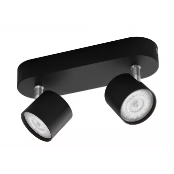 Philips Star Spot 2-Floodlight Black 1000lm LED Ceiling/Wall Spotlight