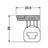 Phoenix 0421016 AKG 4 BU Feed-Through Terminal Block, Blue, Screw Connection, 4 mm², 32 A, 800 V
