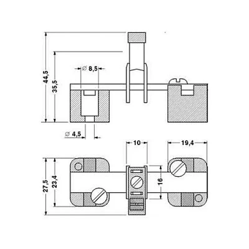 Phoenix 0423027 AKG 16 GNYE Ground Modular Terminal Block, Screw Connection, 16 mm², Green-Yellow