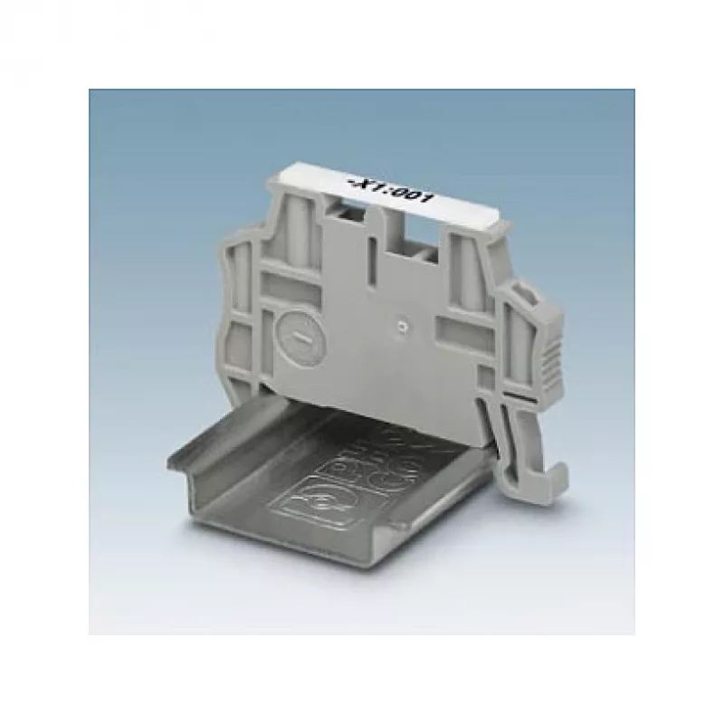Phoenix 3022218 Endhalter CLIPFIX 35 - End Bracket for NS 35 DIN Rail, PA, Gray