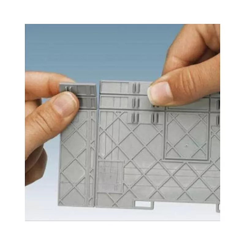 Phoenix 3022276 End Bracket CLIPFIX 35-5 for NS 35/7.5 and NS 35/15 DIN Rails, Polyamide, Gray, Halogen-Free, UL 94 V0