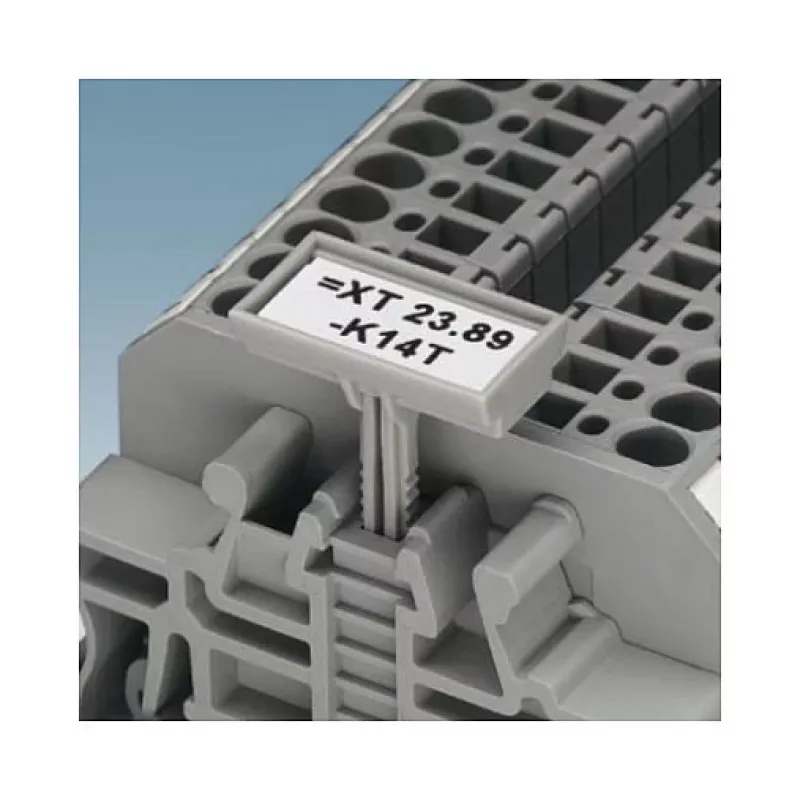 Phoenix 3022276 End Bracket CLIPFIX 35-5 for NS 35/7.5 and NS 35/15 DIN Rails, Polyamide, Gray, Halogen-Free, UL 94 V0