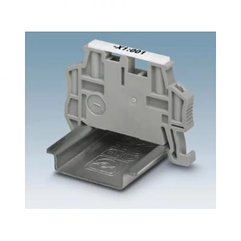 Phoenix 3022276 End Bracket CLIPFIX 35-5 for NS 35/7.5 and NS 35/15 DIN Rails, Polyamide, Gray, Halogen-Free, UL 94 V0