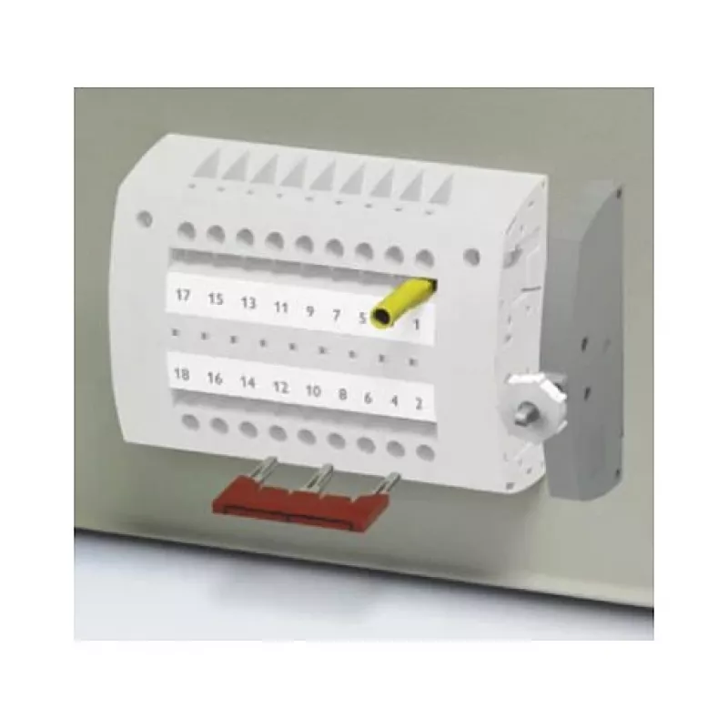 Phoenix 3030174 FBS 3-5 Plug-in Bridge, 3-Position, 5.2 mm Pitch, Red