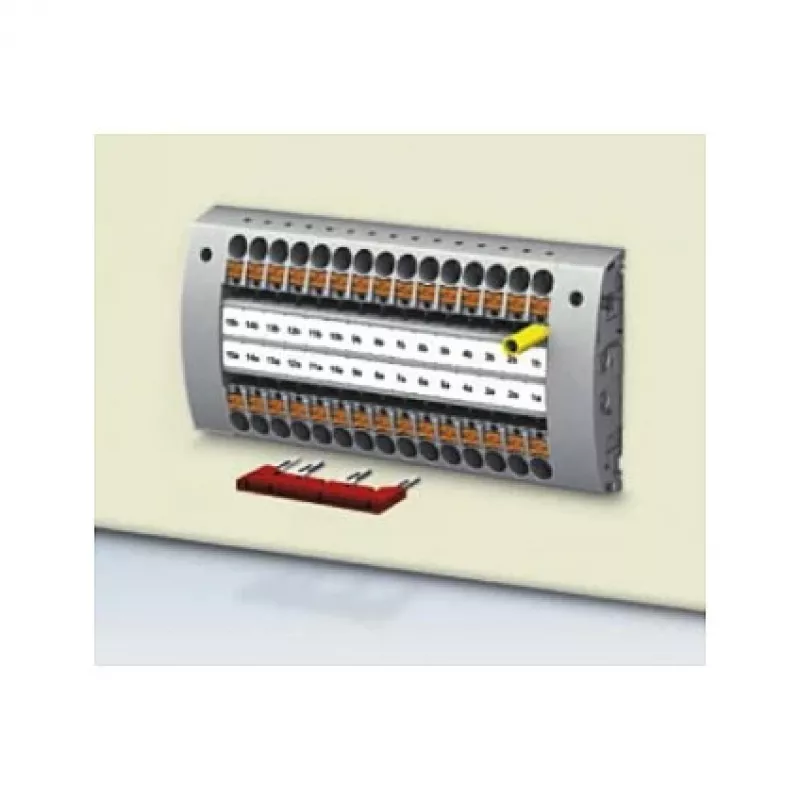 Phoenix 3030174 FBS 3-5 Plug-in Bridge, 3-Position, 5.2 mm Pitch, Red