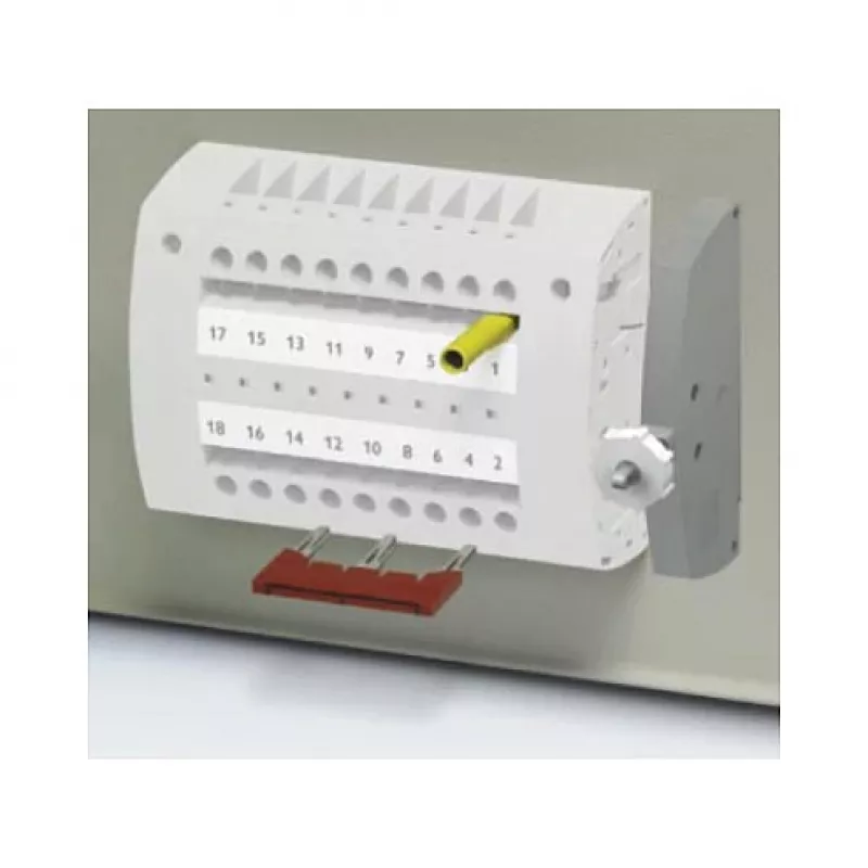 Phoenix 3030284 Plug-in Bridge FBS 2-8, 2-Position, 5.2 mm Pitch, Red